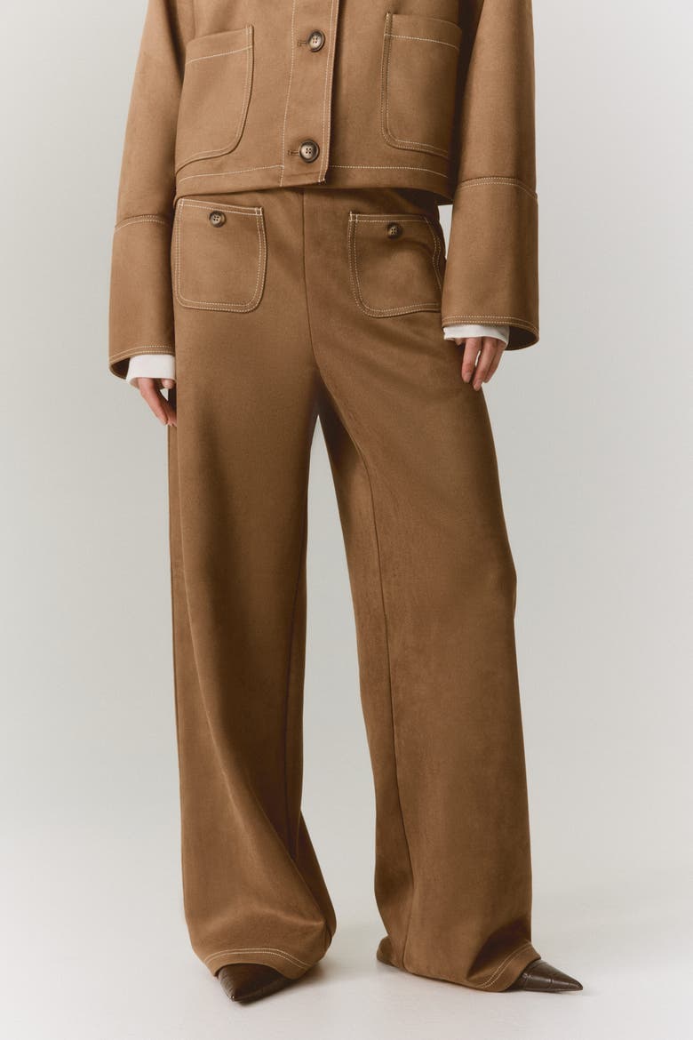 Jersey Trousers, Alternate, color, Dark beige