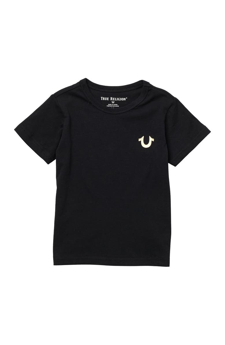 True Religion Brand Jeans Gold Buddha Logo T-Shirt, Main, color,