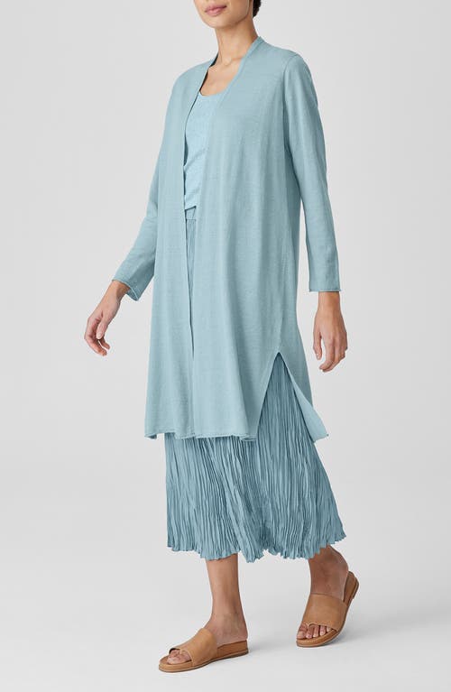Eileen Fisher Long Linen & Cotton Cardigan Sweater
