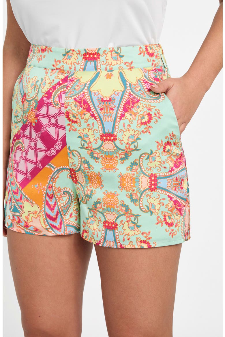Grenada Scarf Print Shorts, Alternate, color, GRENADA PRINT