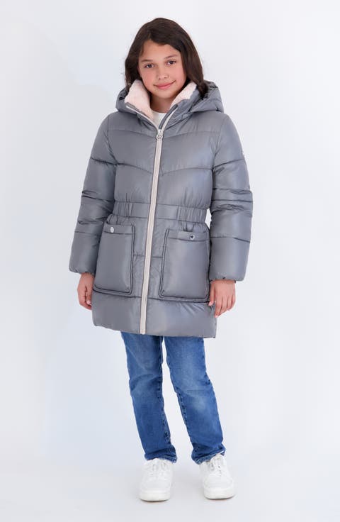 Kids' Stadium Faux Fur Collar Puffer Jacket