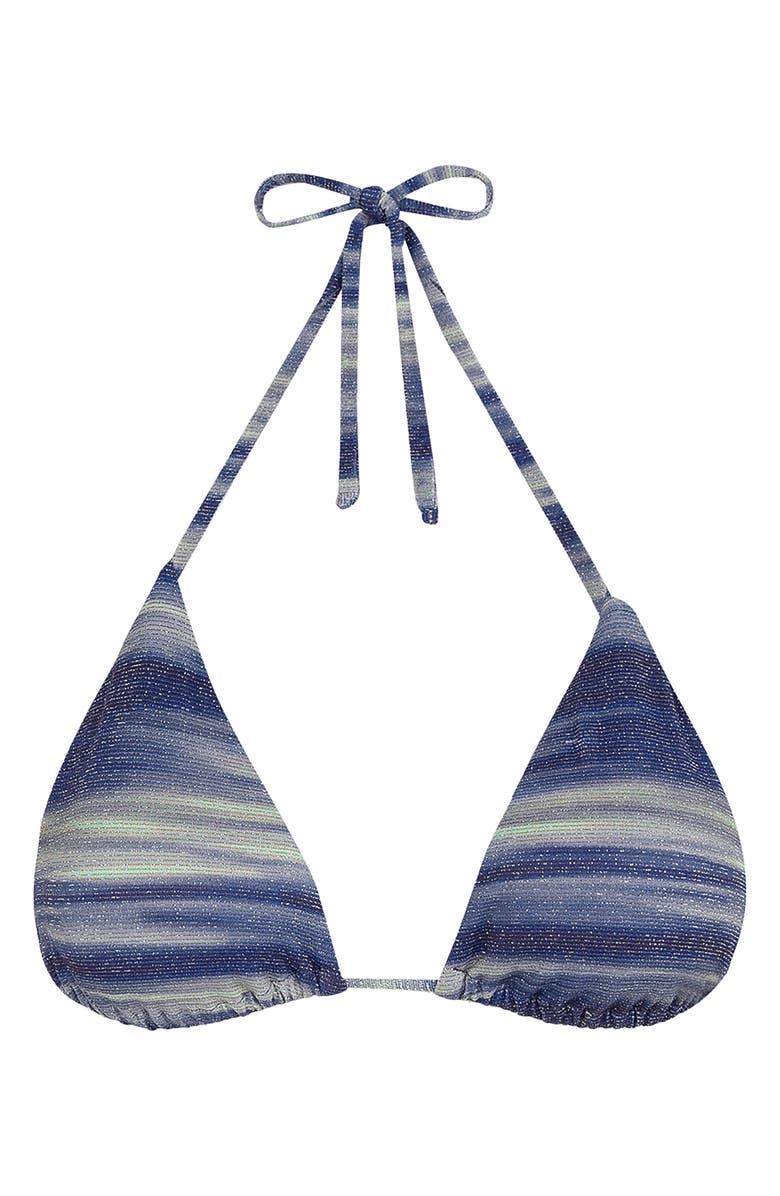 ViX Paula Hermanny Moonlight Metallic Triangle Bikini Top, Alternate, color, 