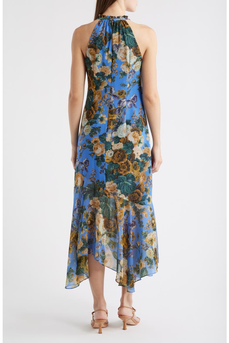 Emery Tie Waist High-Low Dress, Alternate, color, SKY BLUE MULTI