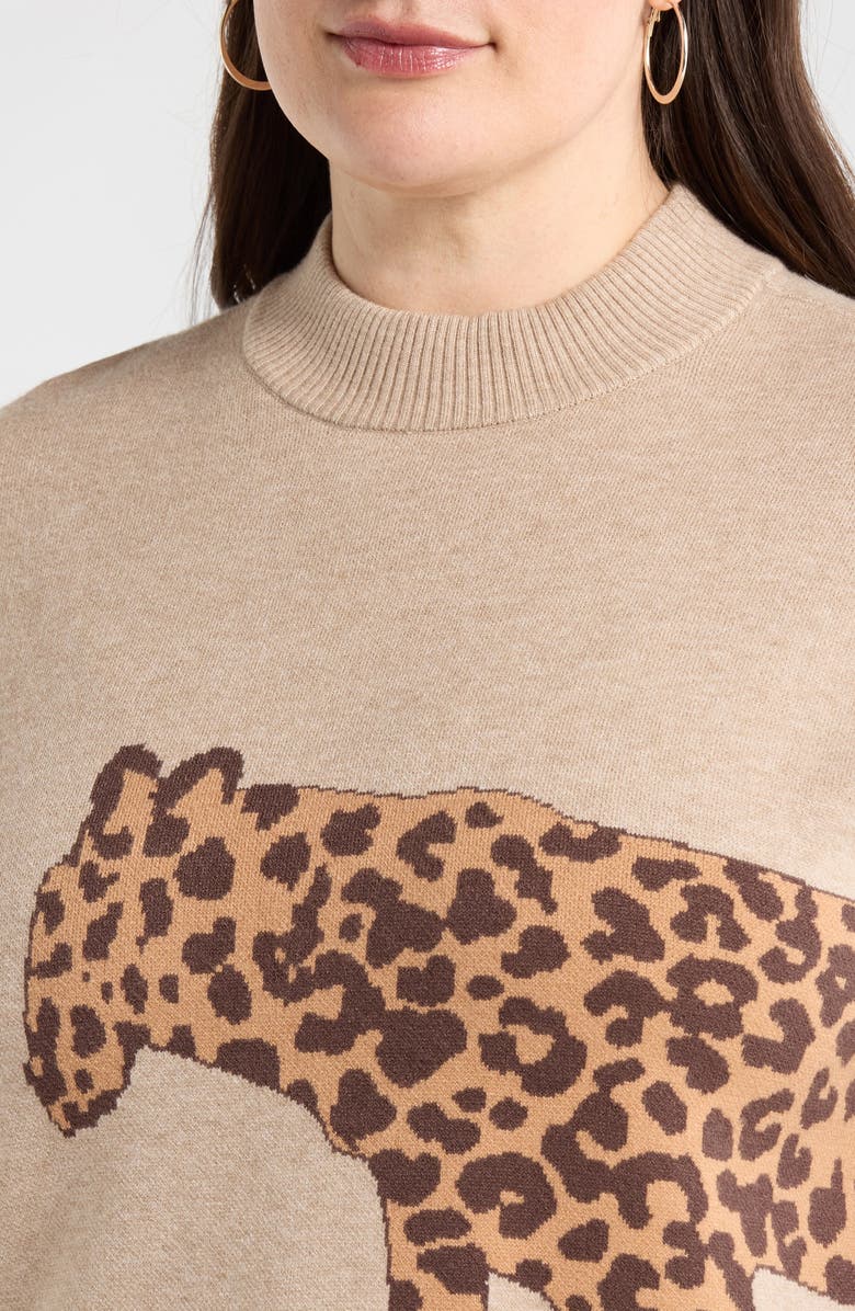 SUGARLIPS Jazara Leopard Sweater, Alternate, color,