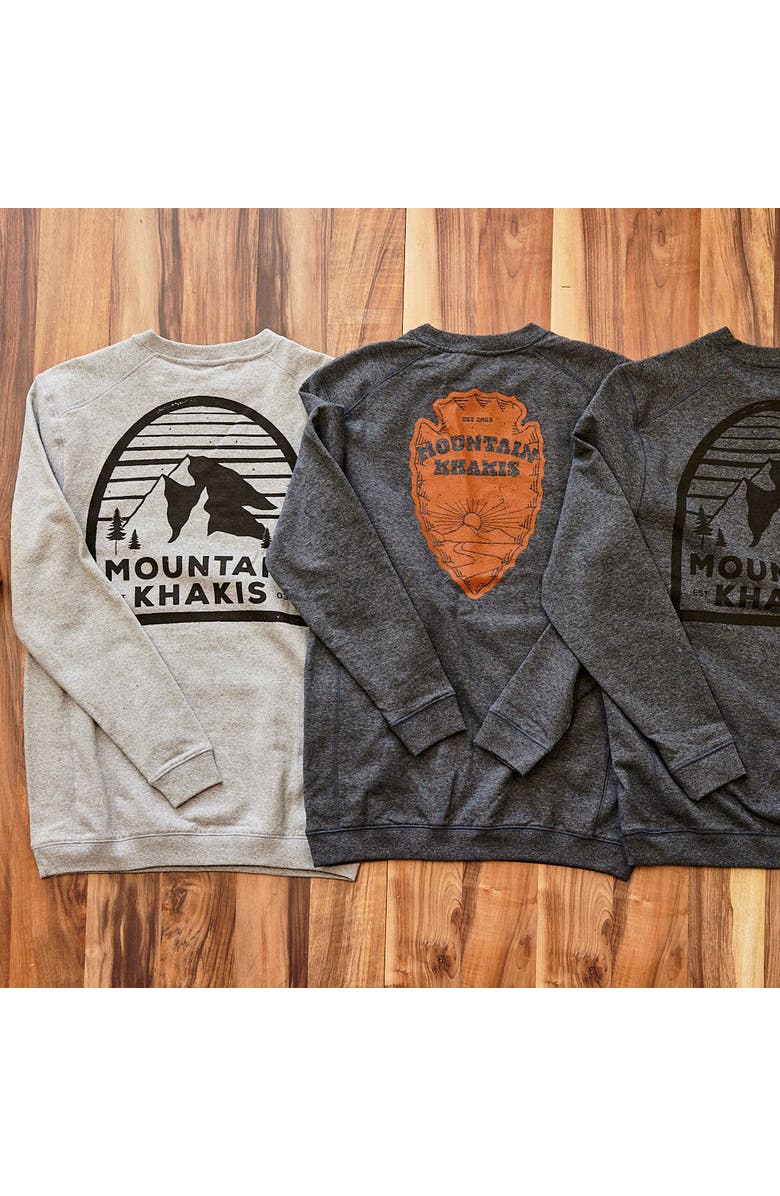 Mountain Khakis Mountain Logo Crew, Alternate, color, Heather Grey