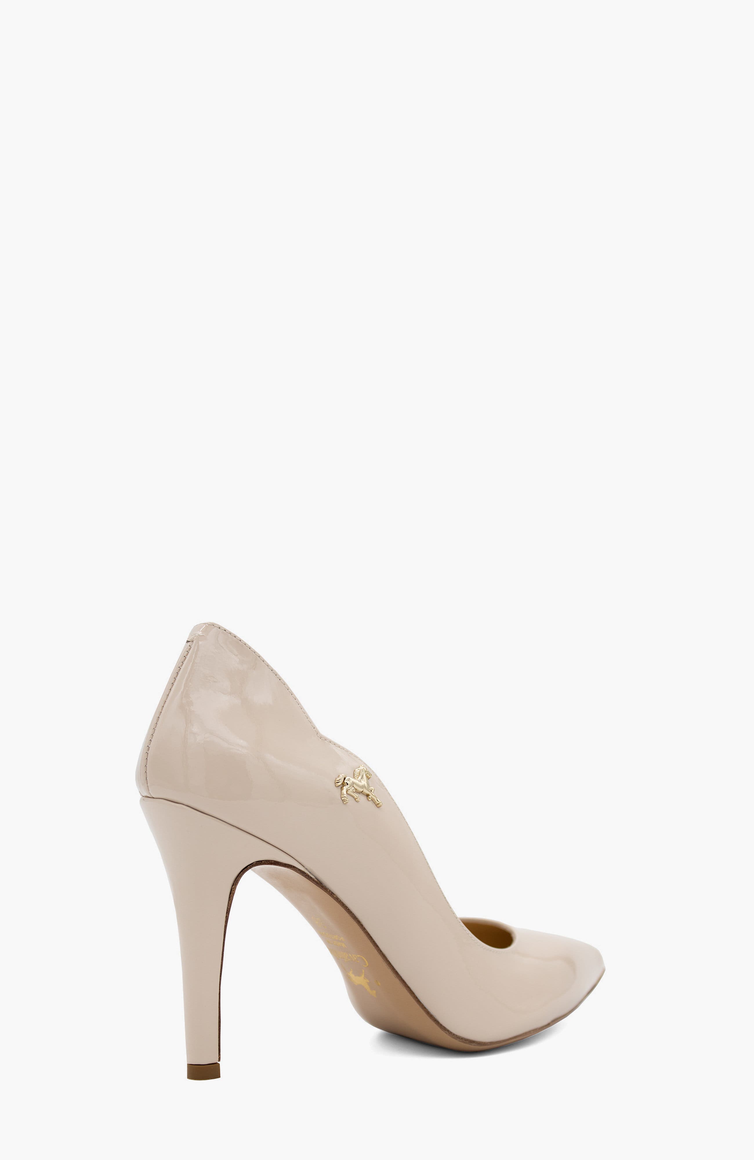 All In Patent Leather High Heel Pump, Alternate, color, Beige