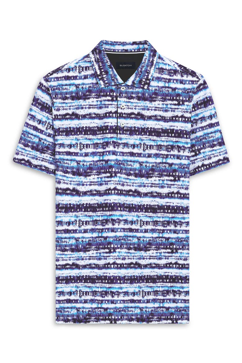 Hendrix Digital Abstract Print Cotton Polo, Alternate, color, CLASSIC BLUE