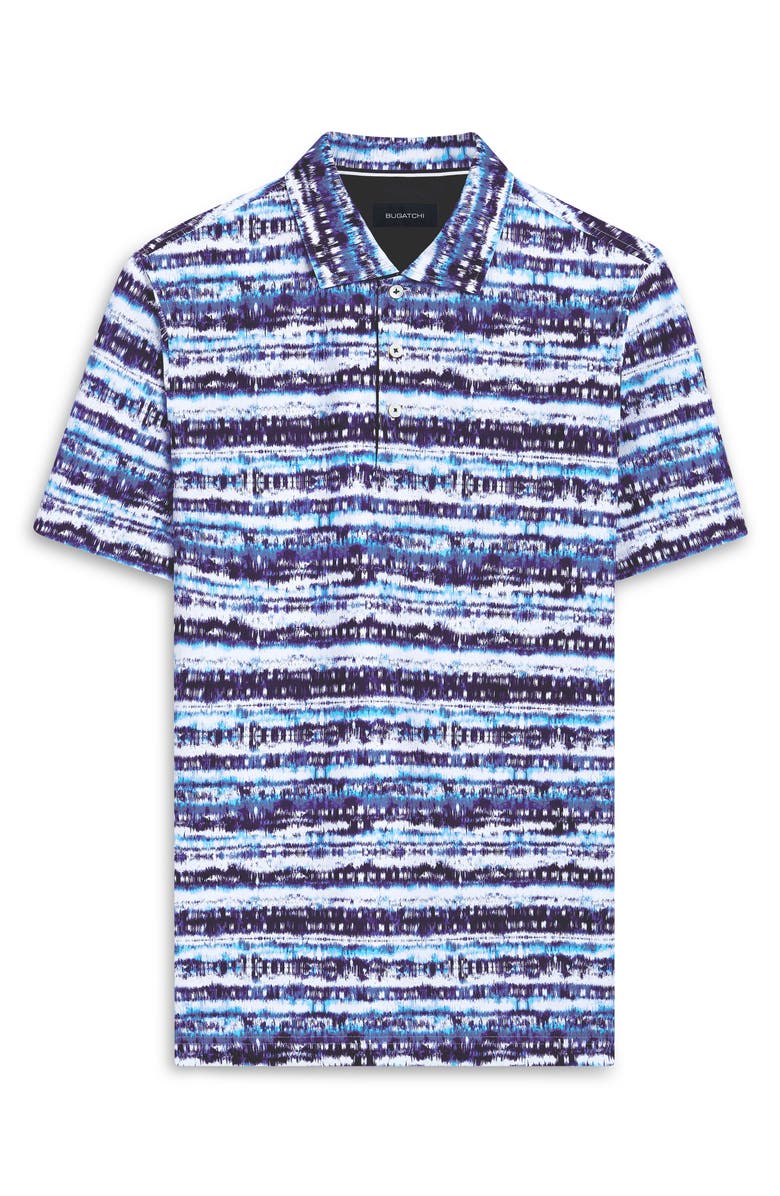 Bugatchi Hendrix Digital Abstract Print Cotton Polo, Alternate, color, Classic Blue