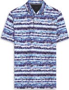 Bugatchi Hendrix Digital Abstract Print Cotton Polo