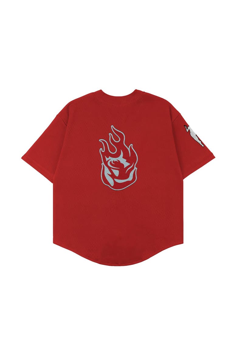 Unisex Playa Society  Red Portland Fire Baseball Fashion Jersey, Alternate, color, Red