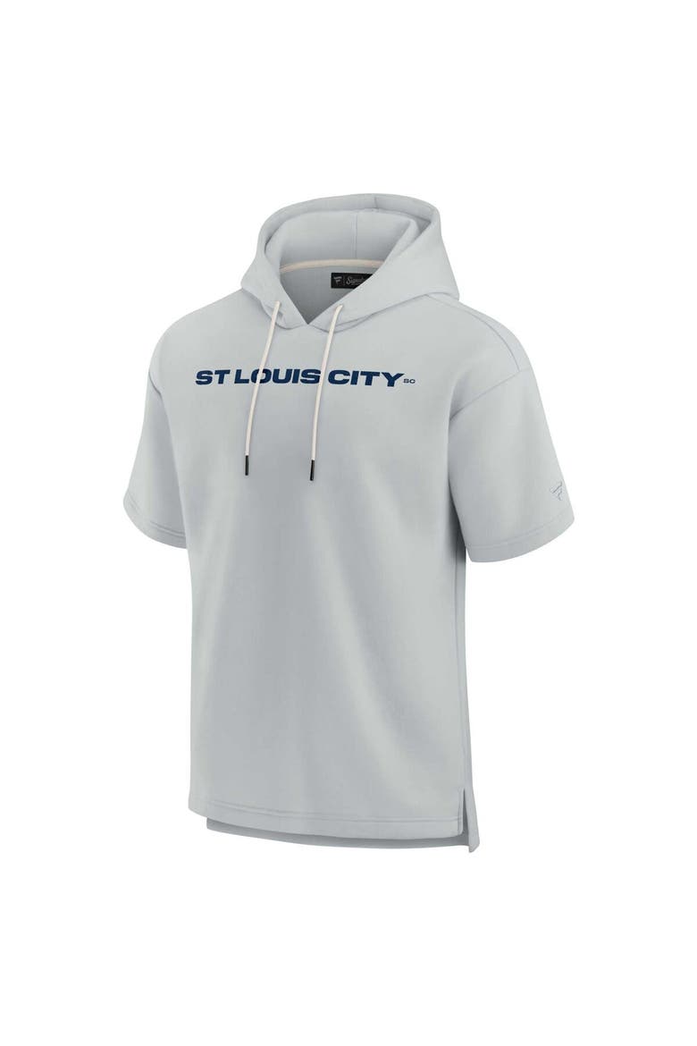 Unisex Fanatics Signature Gray St. Louis City SC Elements Super Soft Fleece Short Sleeve Pullover Hoodie, Alternate, color, Gray
