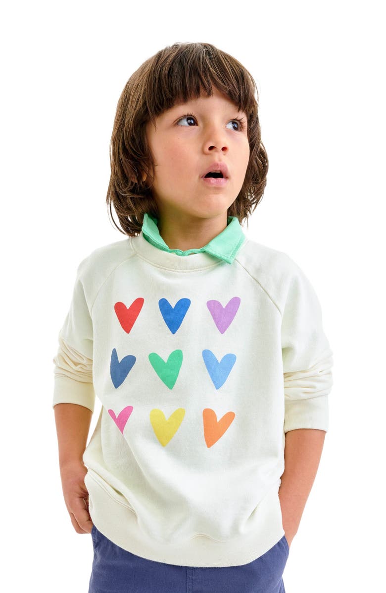 Primary Kids Rainbow Heart Sweatshirt, Alternate, color,