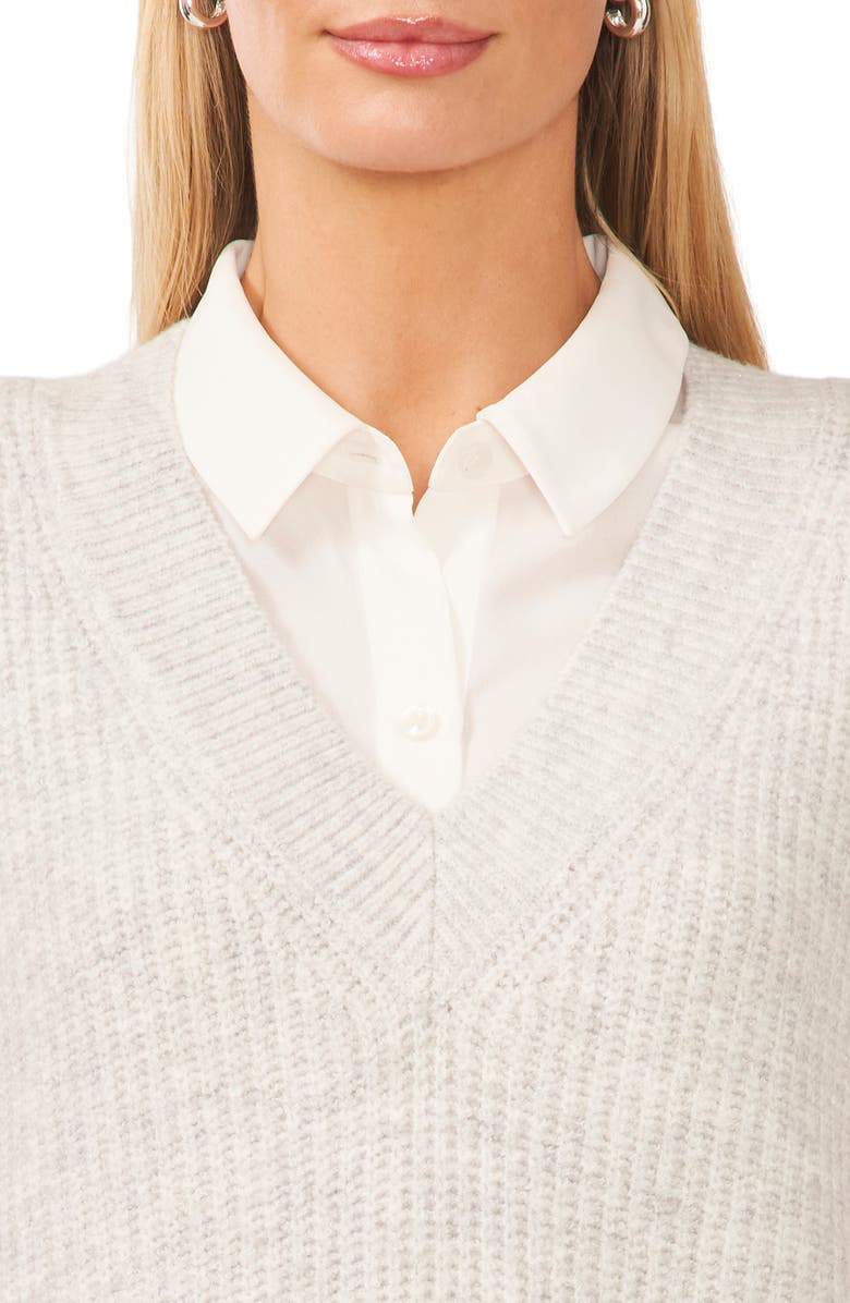 Halogen<sup>®</sup> V-Neck Sweater Vest, Alternate, color,
