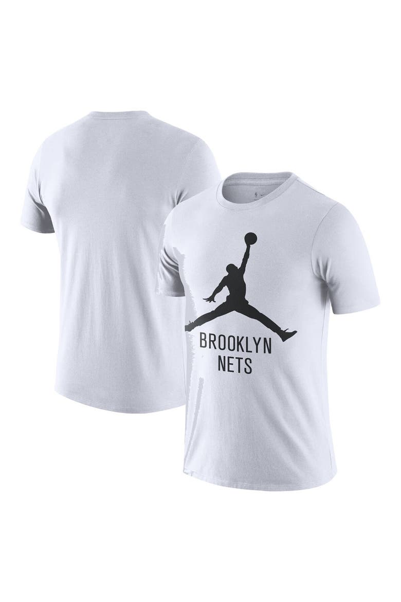 Men's Nike White Brooklyn Nets Essential Jumpman T-Shirt, Main, color, White
