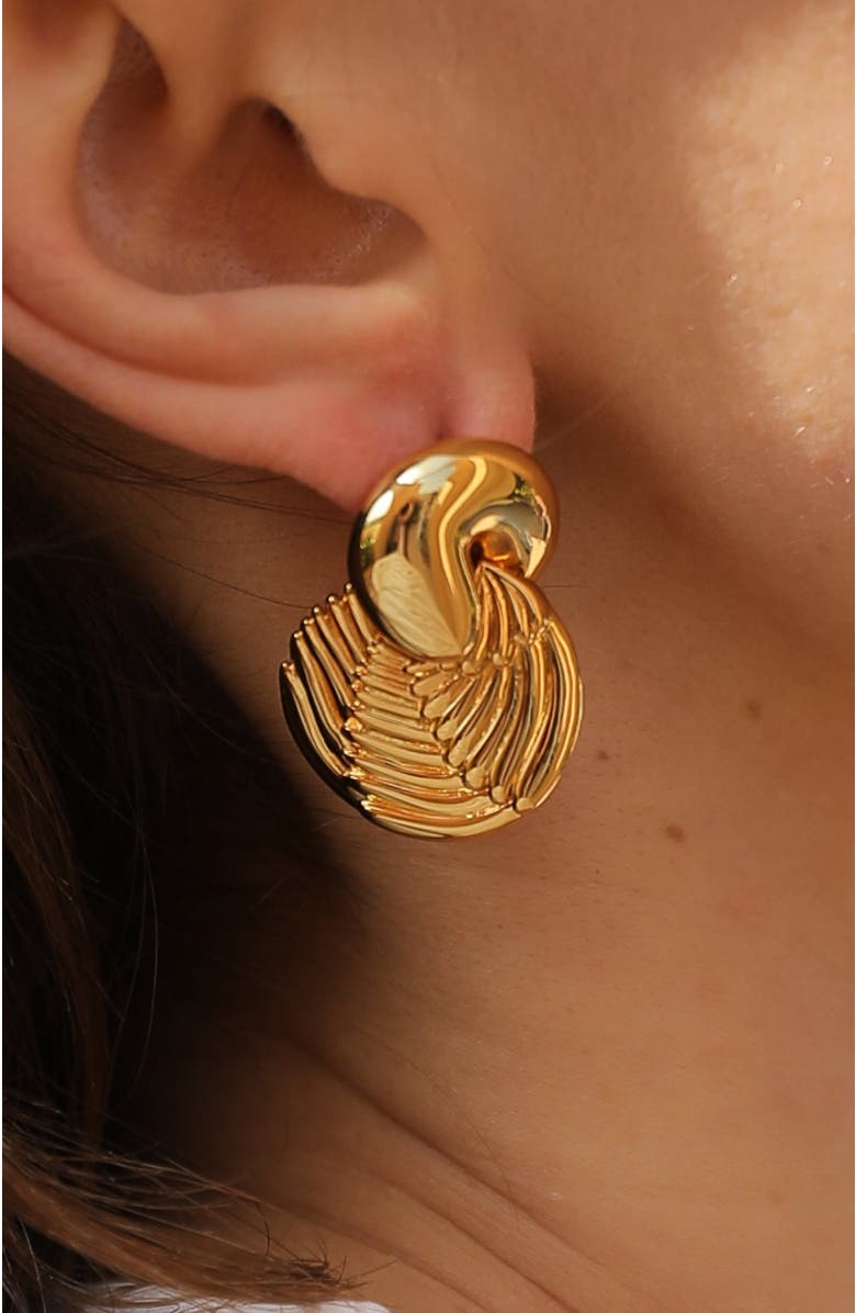 RC RETRO CHIC Horus Wing Earrings, Alternate, color, Gold