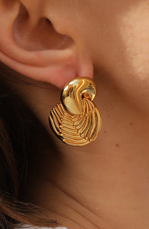 Rc Retro Chic Horus Wing Earrings In Gold