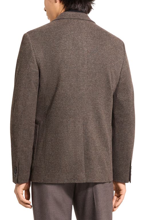 Theory Clinton Textured Knit Twill Sport Coat In Brown