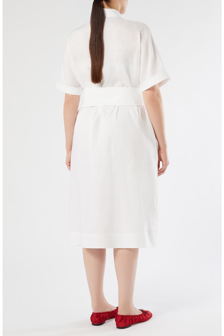 Vago Tie Waist Shirtdress, Alternate, color, OPTICAL WHITE