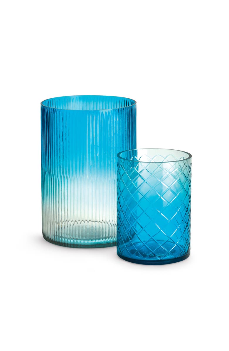 Napa Home & Garden Aurora Hurricanes 10" & 7" Set of 2, Main, color, Blue