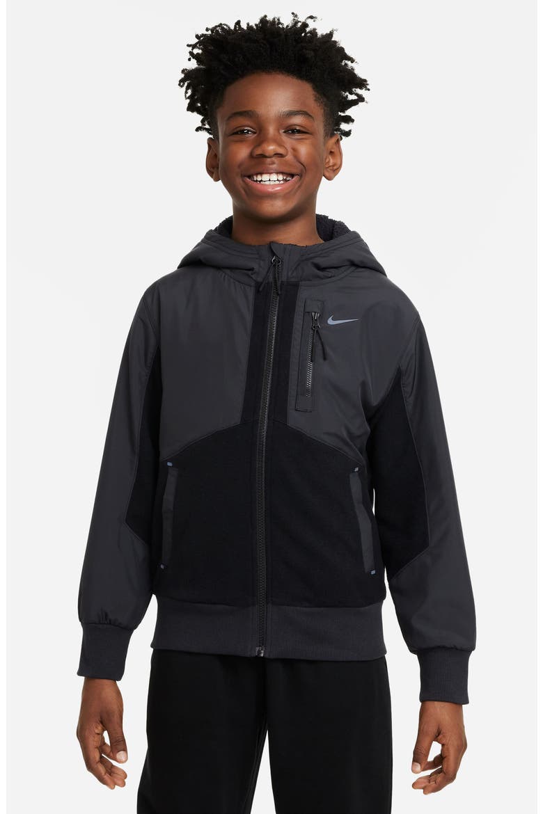Kids' Therma-FIT City Utility Jacket, Main, color, 010 BLACK/ANTHRACITE/BLACK