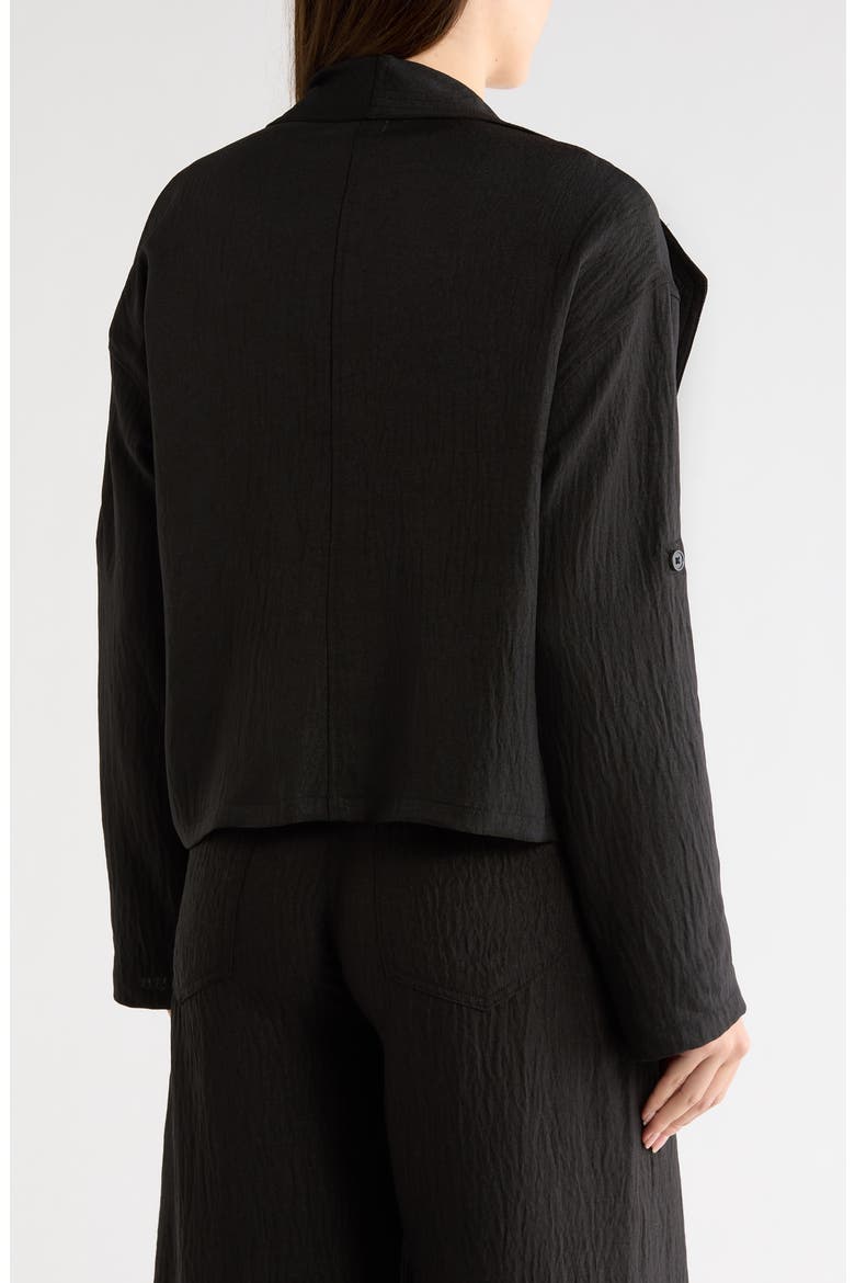 Textured Drape Jacket, Alternate, color, BLACK