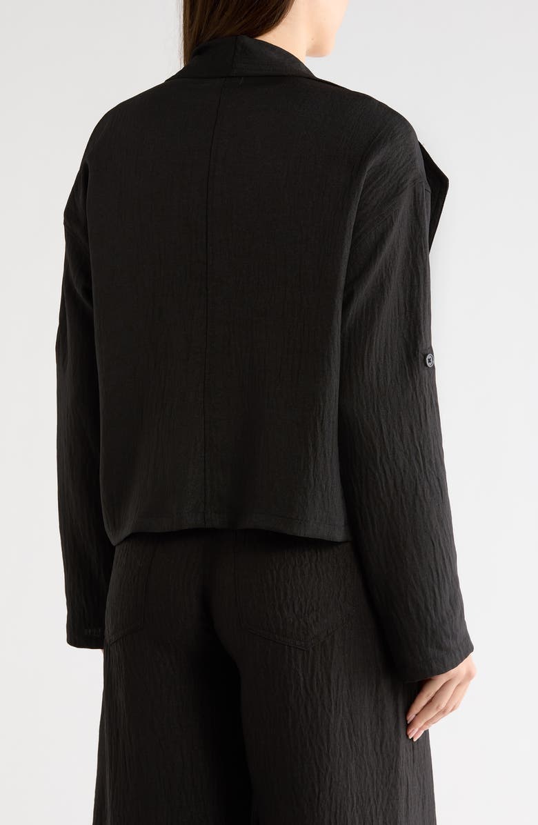 MAX STUDIO Textured Drape Jacket, Alternate, color, Black