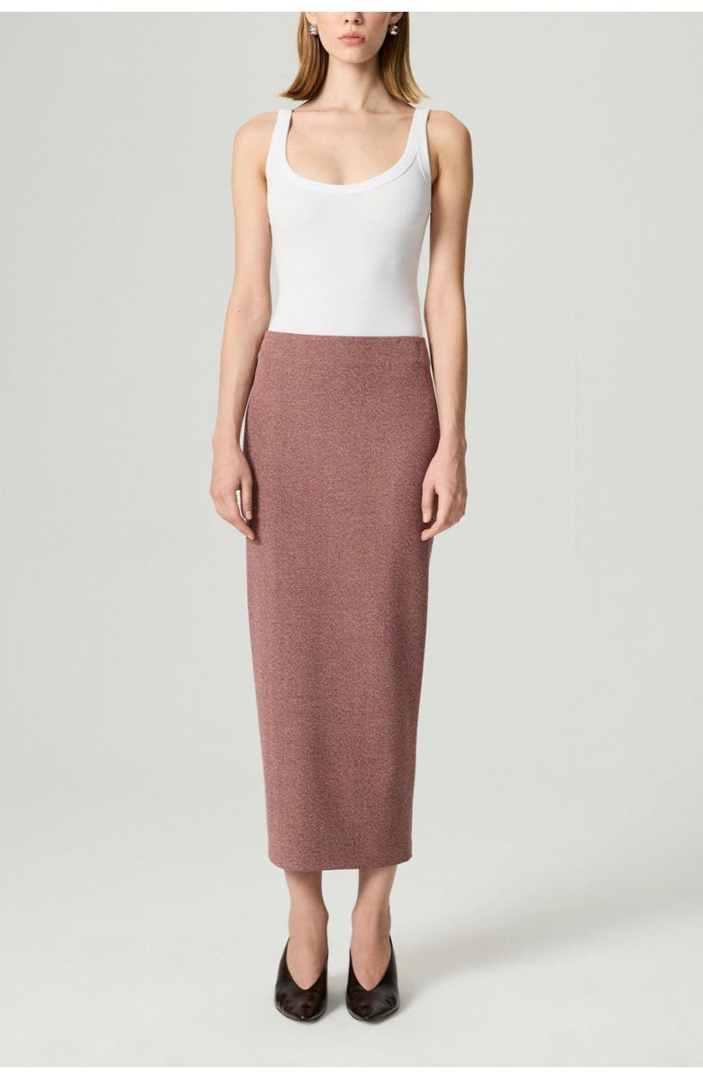 Nocturne Slit Detail Tailored Maxi Skirt, Alternate, color, Burgundy