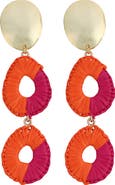 Panacea Rattan Linear Drop Earrings