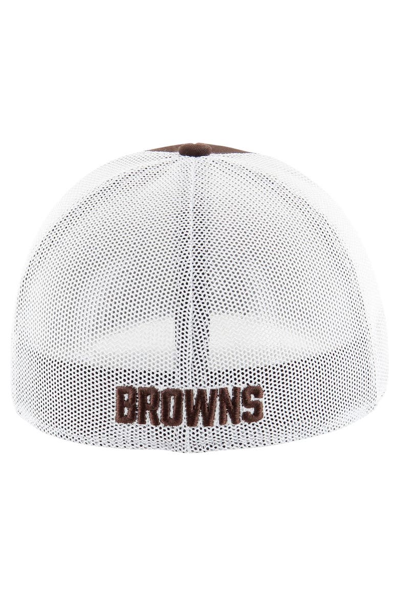 Men's '47 Brown/White Cleveland Browns Thrash Trophy Flex Hat, Alternate, color, Brown