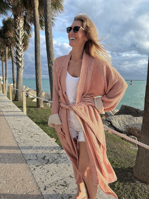 ANAYA ANAYA CRINKLED COTTON CUDDLE ROBE