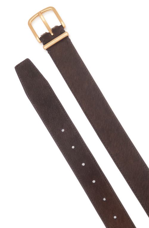 Vince Genuine Calf Hair Belt In Brown