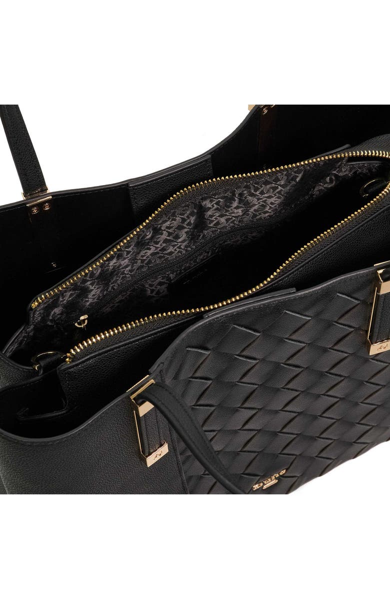 Dune London Dorry Leather Tote, Alternate, color, Black