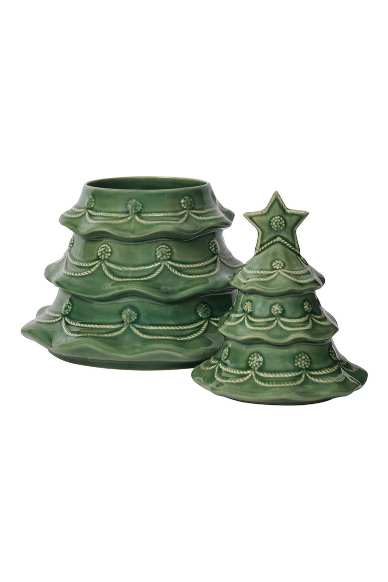 Berry & Thread Christmas Tree Cookie Jar, Alternate, color, BASIL