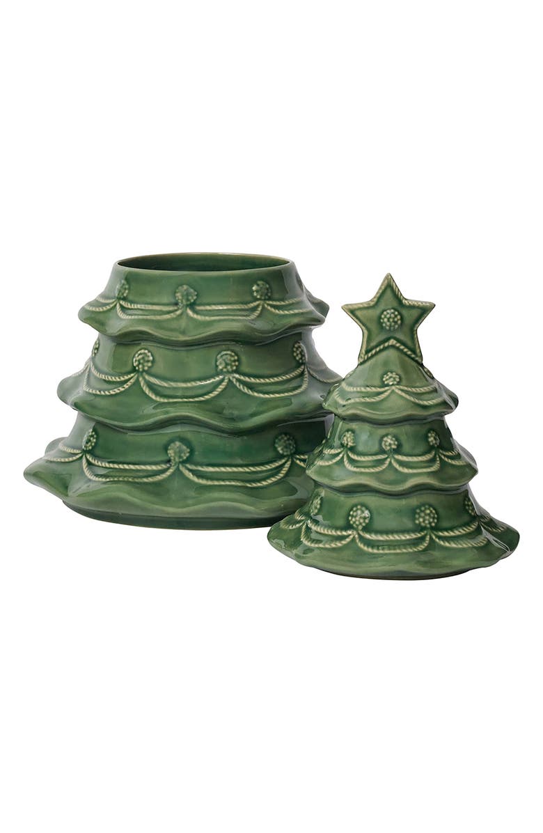 Juliska Berry & Thread Christmas Tree Cookie Jar, Alternate, color, Basil