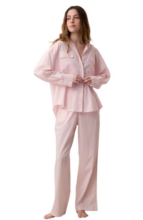 Airy Cotton Piped Wide Leg Pant
