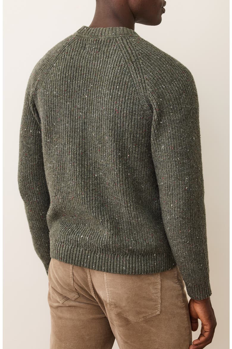 Inverness Rib Crewneck Sweater, Alternate, color, GREEN GABLES NEPS