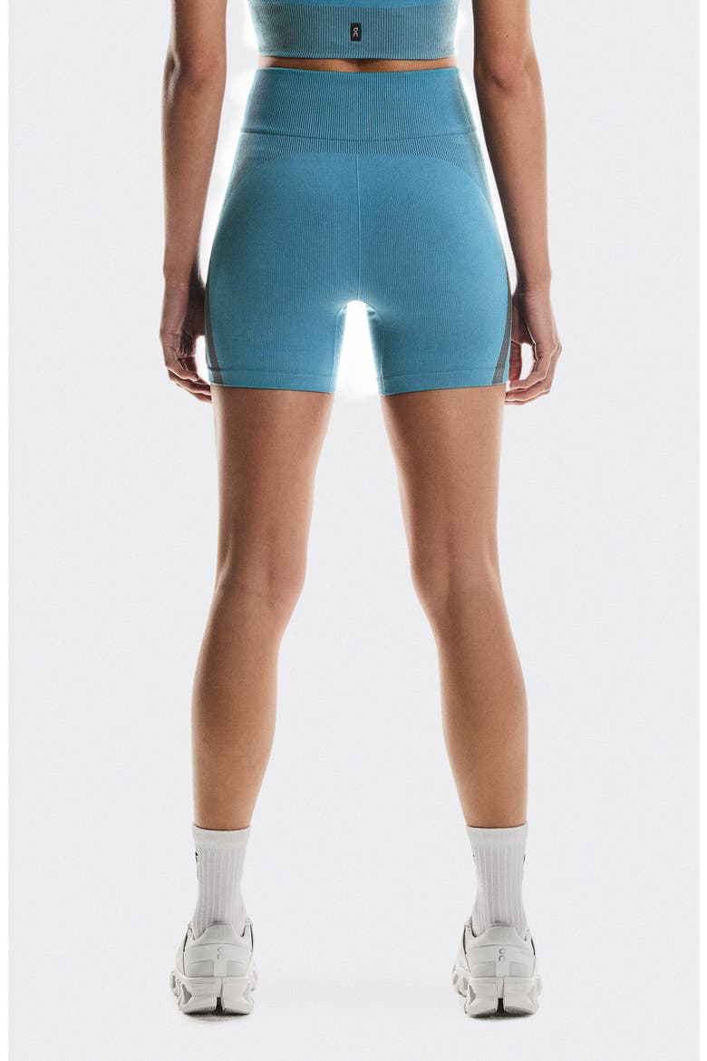 Studio Knit Bike Shorts, Alternate, color, NIAGARA/ ROCK
