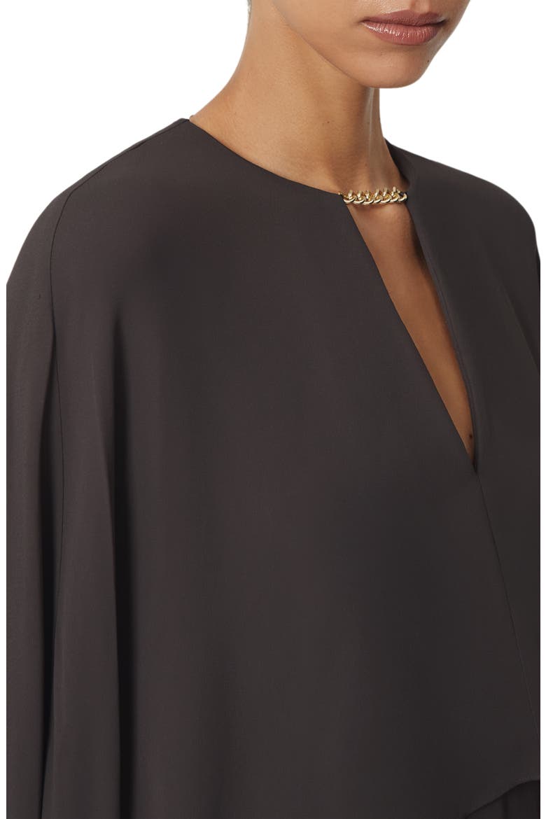 Cassidy Long Sleeve Cape Minidress, Alternate, color, GRAPE