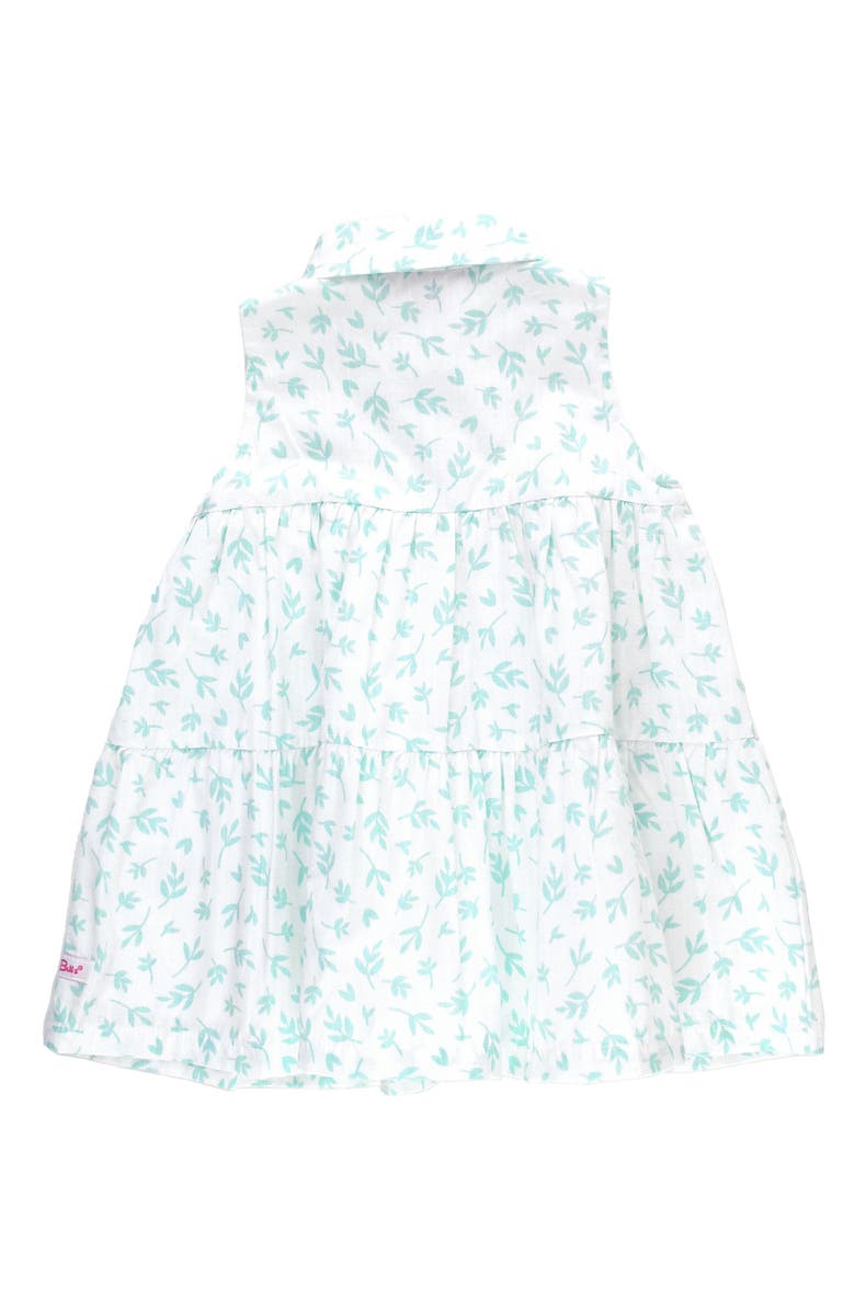 RuffleButts Whimsical Charm Sleeveless Tiered Cotton Shirtdress, Alternate, color,