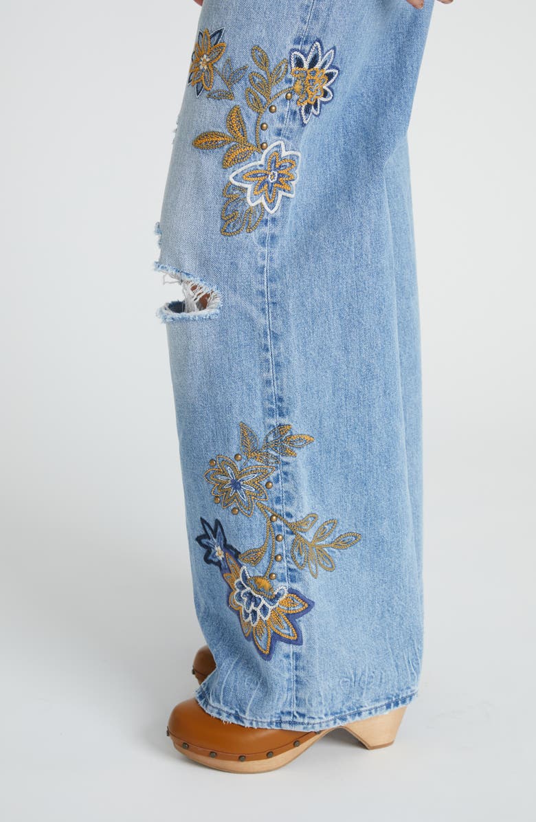 Driftwood Marlena Copper Magnolia Wide Leg Jeans, Alternate, color, 