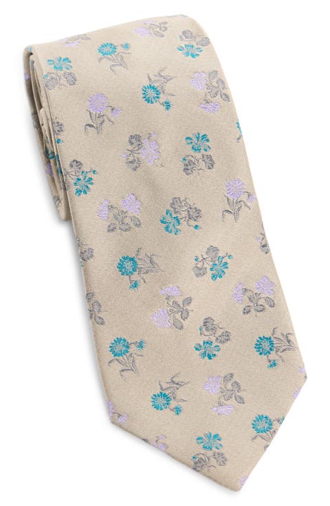 Floral Jacquard Silk Tie