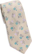 Dries Van Noten Floral Jacquard Silk Tie
