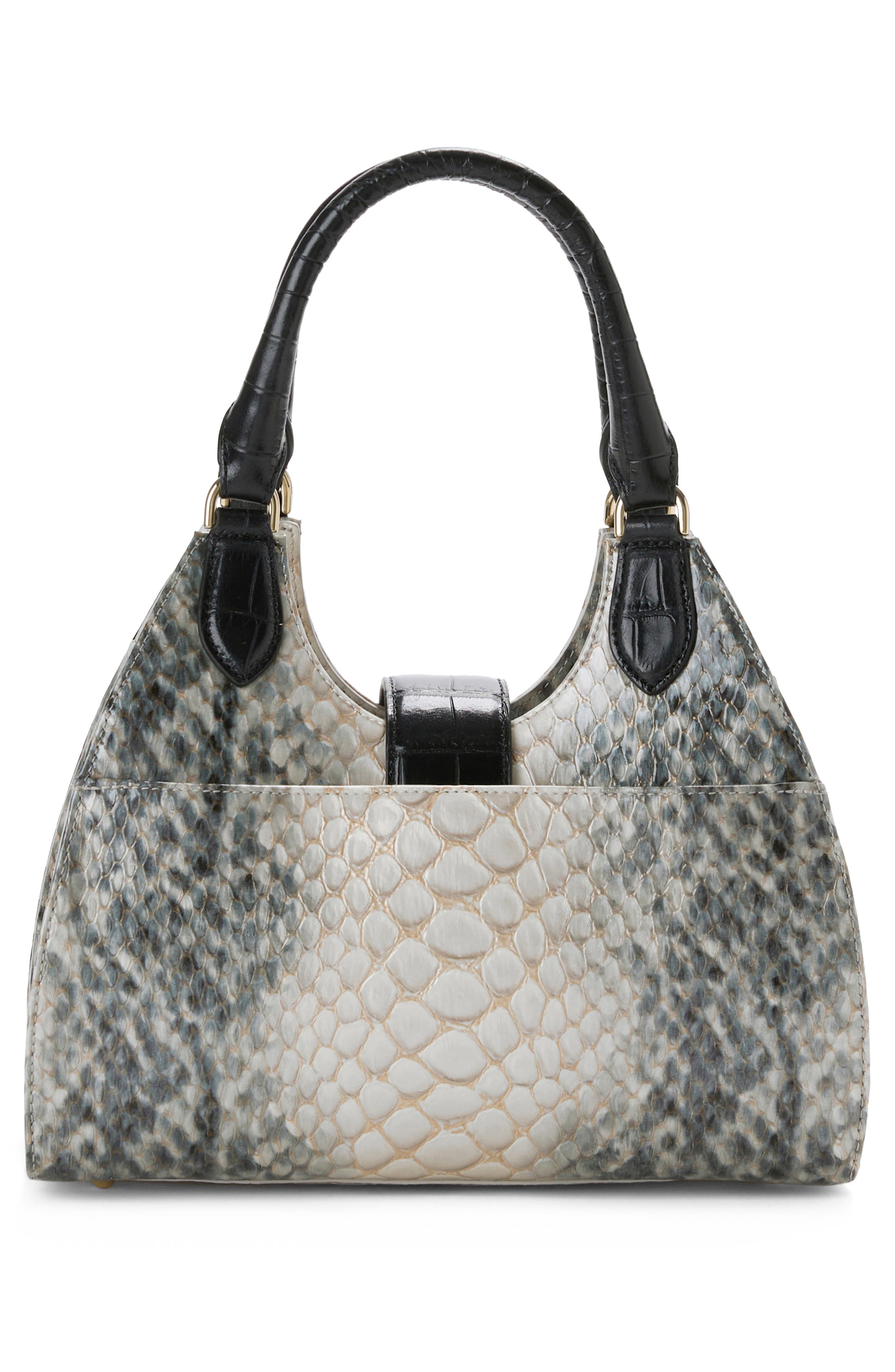 Brahmin Adrian Croc Embossed Leather Shoulder Bag, Alternate, color, 