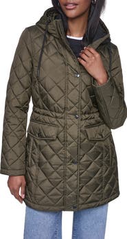 DKNY Quilted Hood Jacket