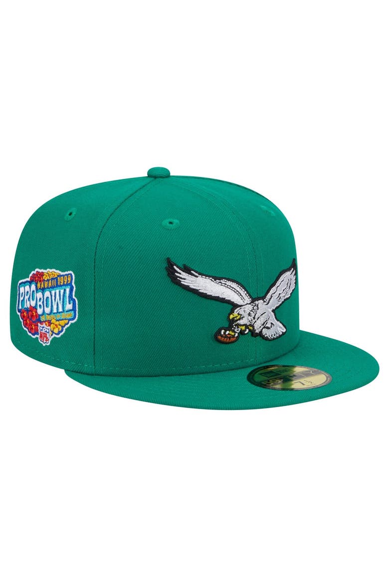 Men's New Era Kelly Green Philadelphia Eagles Historic Side Patch 59FIFTY Fitted Hat, Main, color, Kelly Green