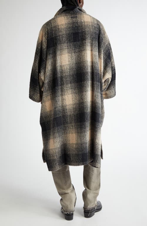 Fear Of God Plaid Leather Collar Poncho Pullover