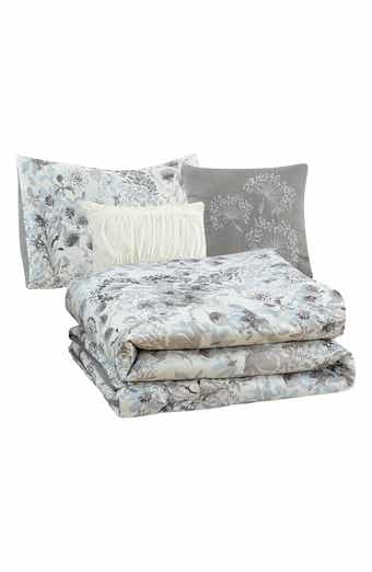 Floral Print Microfiber 5-Piece Comforter Set