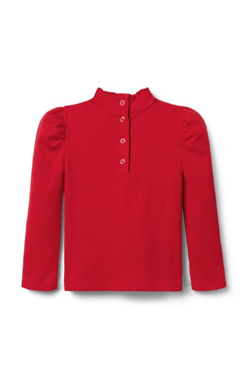 Janie And Jack Ribbed Turtleneck In Red