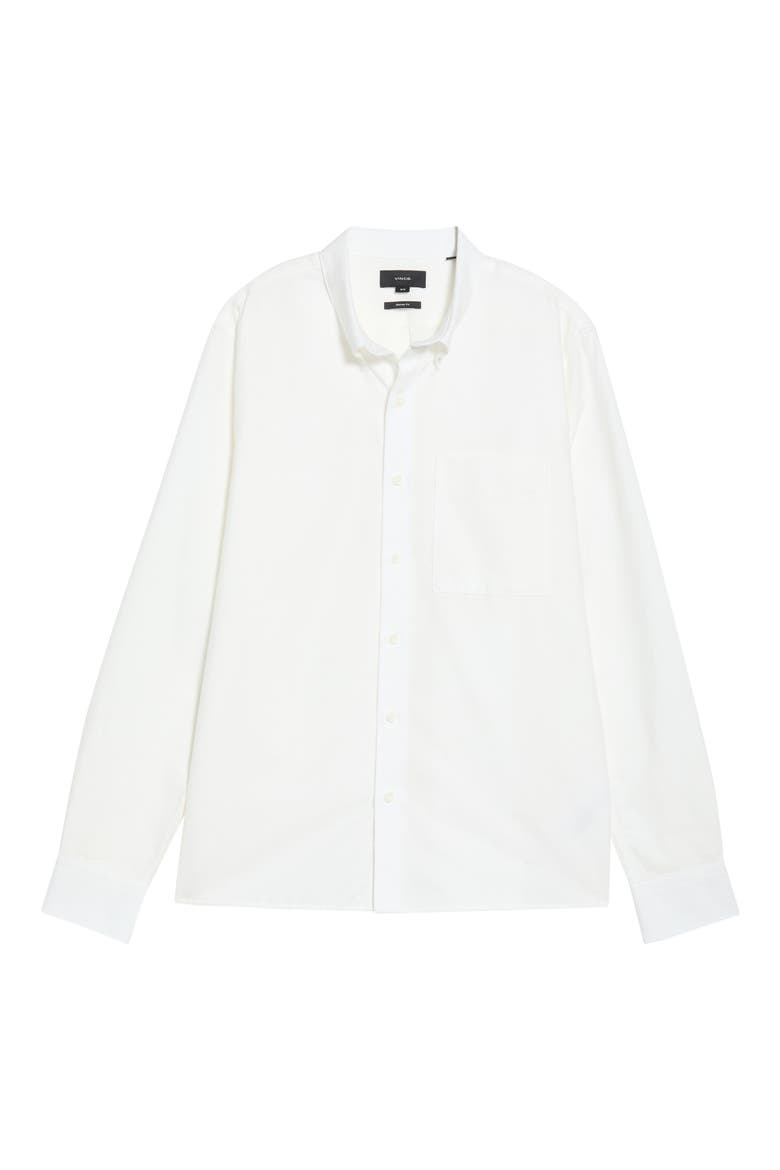Oxford Long Sleeve Button Down Shirt, Alternate, color, OFF WHITE