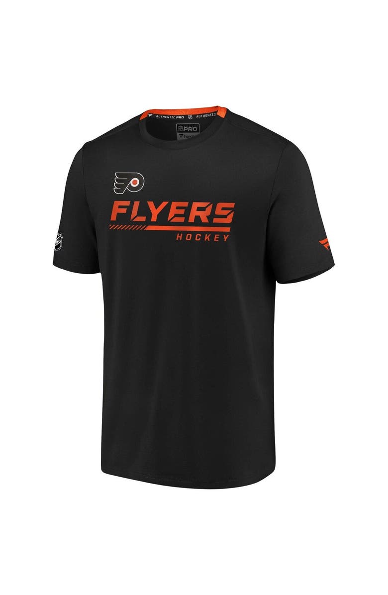 FANATICS Men's Fanatics Branded Black Philadelphia Flyers Authentic Pro Locker Room Performance T-Shirt, Alternate, color, 